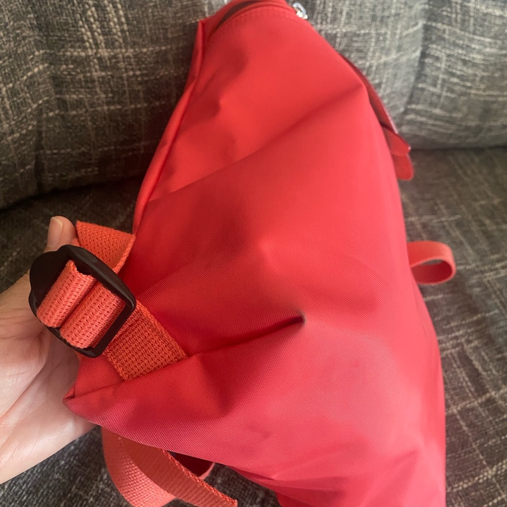 Longchamp Coral Pink Backpack Adjustable Straps - Picture 4 of 14